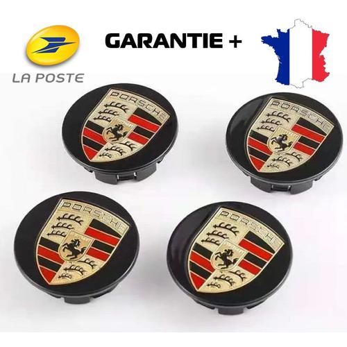 4 Pcs Cache Moyeu Pour Roue Porsche Noir Ø Diamètre 76mm