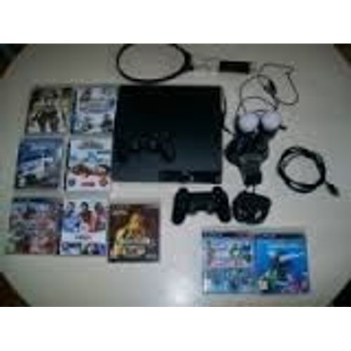 Ps3 Slim 250go +2 Manettes+Playstation Move+5jeux