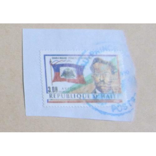 Timbre Oblitéré Sur Coin D'enveloppe : Haiti, Charlemagne Péralte. 1990