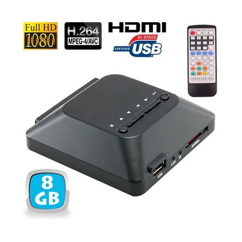 Passerelle Multimédia 8 Go Full HD 1080P HDMI Av Composite USB Lecteur Cartes Sd YONIS
