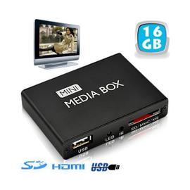 Lecteur multimédia Mini 1080P HDMI Digital Media Player décodeur de Disque  Dur avec télécommande(Bleu)