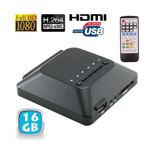 Passerelle Multimédia 16Go Full HD 1080P HDMI Av Composite USB Lecteur Cartes Sd YONIS