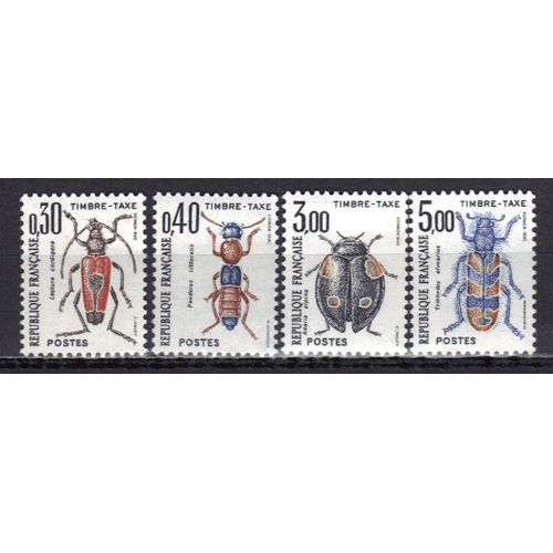 France 1983 : Insectes : Coléoptères - Série Entière De 4 Timbres-Taxe Neufs **