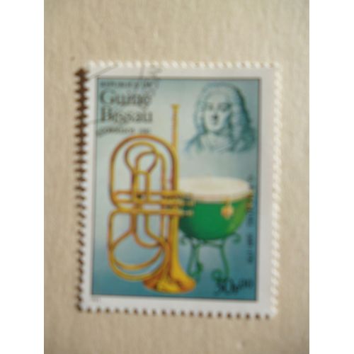 Timbre "Guine Bissau 1985 : Haendel :1685-1759".
