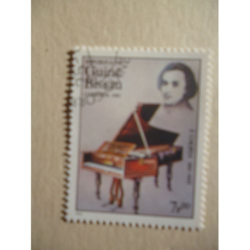 Timbre "Guine Bissau 1985 :Frédéric Chopin 1810-1843".