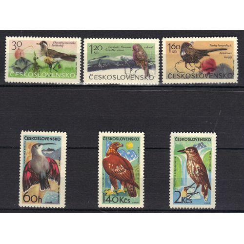 Tchecoslovaquie 1965 : Oiseaux Des Montagnes - Série Entière De 6 Timbres Neufs ** Cote 10 ¿