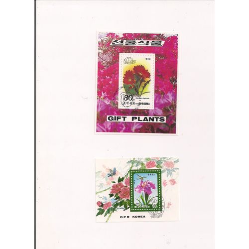 Corée - 2 Timbres (Grand Format)- Plantes
