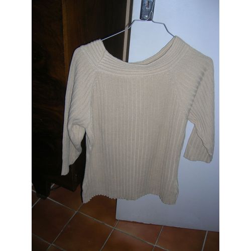 Pull Blanche Porte 38/40 Acrylique 100%.