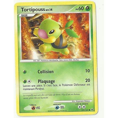 Carte Pokémon 101/127 Tortipouss 60 Pv Série Platine Neuf Fr