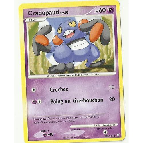 Carte Pokémon 101/147 Cradopaud Lv.10 60 Pv Platine Vs Neuf Fr