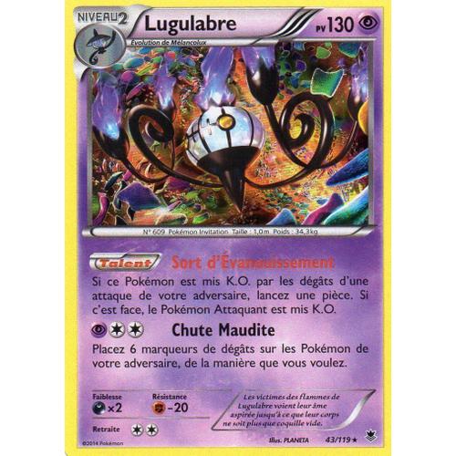 Carte Pokemon Lugulabre 43/119 Rare Holo - Vigueur Spectrale - Vf