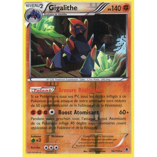 Carte Pokemon Gigalithe 50/119 Rare Holo Reverse - Vigueur Spectrale - Vf