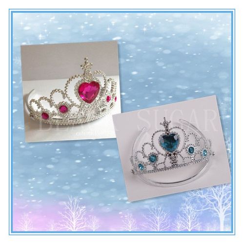 Serre-Tête Accessoires Déguisement Costume Princesse Reine Des Neiges Anna Elsa Couronne Diadème Tiare Strass Mignon Anniversaire Fête Carnaval Mardi Gras
