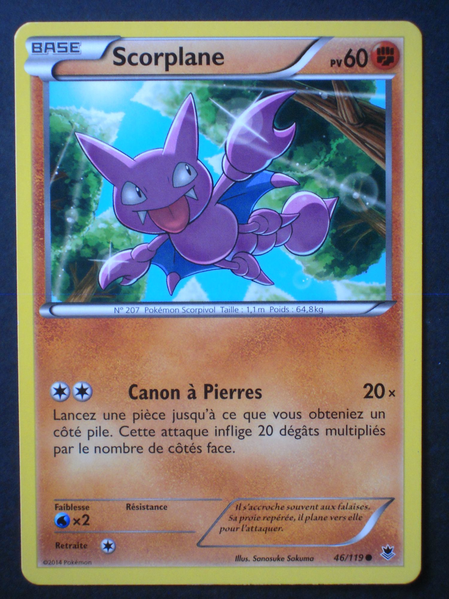 Carte Pokemon Neuve Française 46/119 Scorplane Reverse-XY4:Vigueur Spectrale