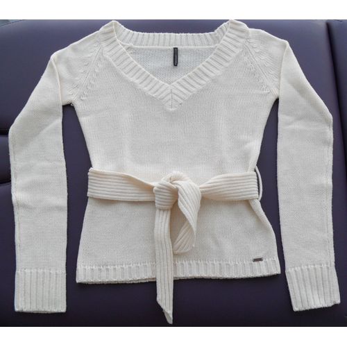Pull Écru À Ceinture. Naf Naf. Taille S