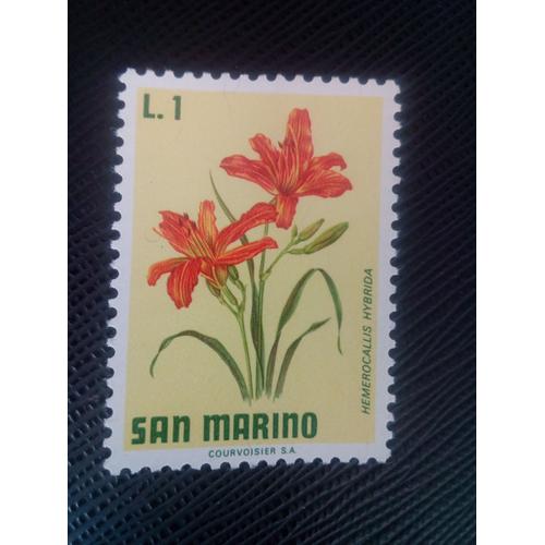 Timbre San Marin Y T 791 Hémérocalle (Hemerocallis Hybrida) 1971 ( 130308 )