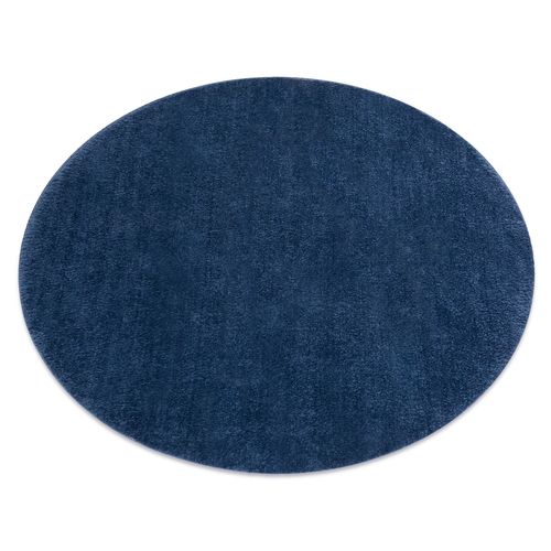 Cercle 200 Cm Tapis De Lavage Moderne Lindo Cercle Bleu Foncé, Antidérapant, Shaggy