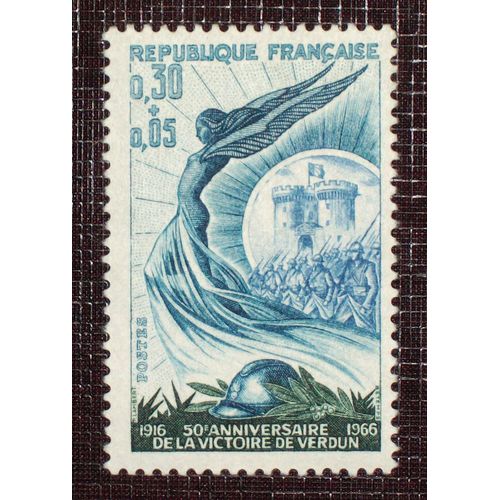 France N° 1484 Neuf Sans Charnière De 1966 - 30c+5c « Cinquantenaire De La Victoire De Verdun »