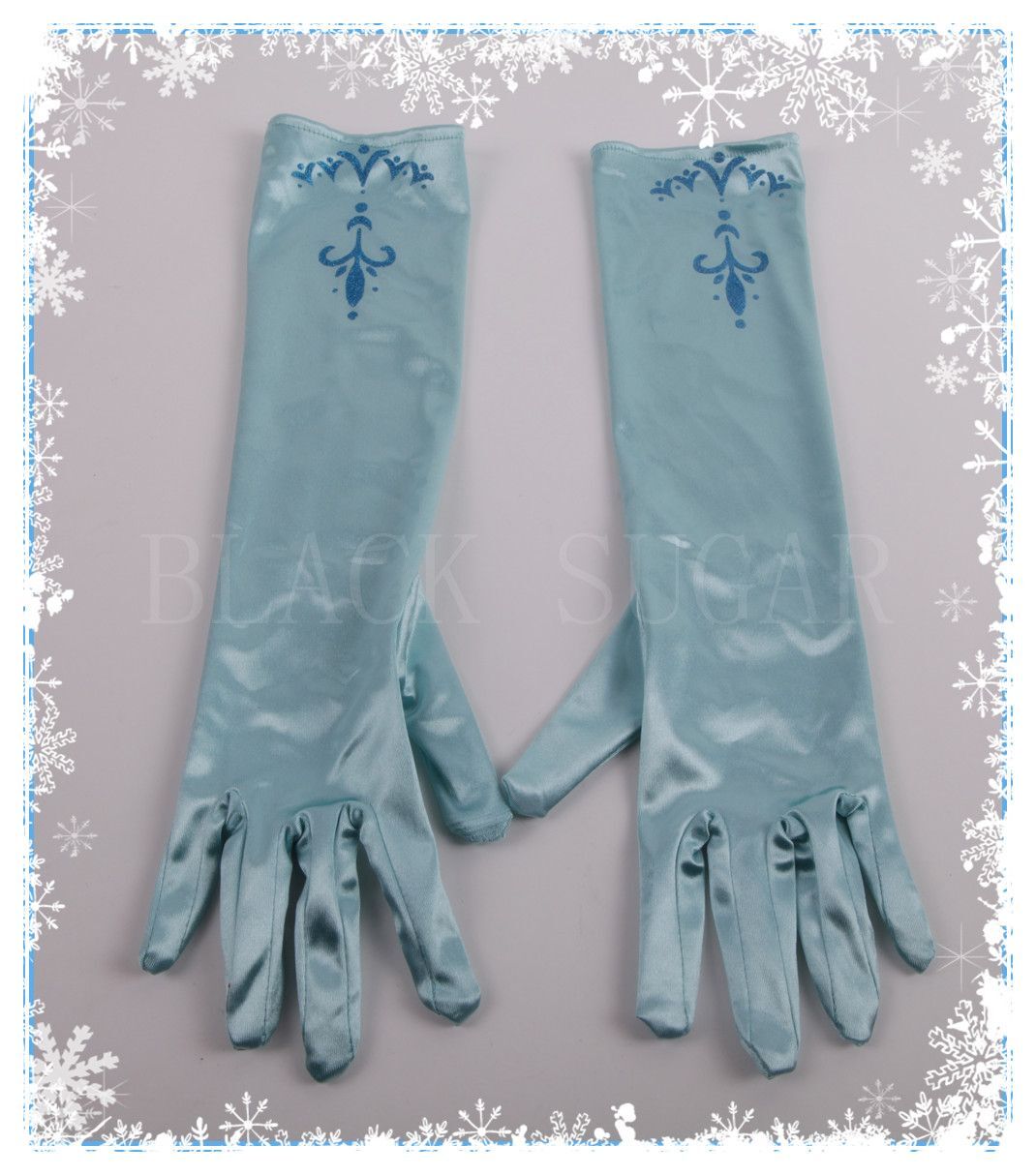 Gants Longs Princesse Des Neiges Pour Fille - Paillettes Et Motif Reine Des Neiges - Pour Déguisement Ou Spectacle
