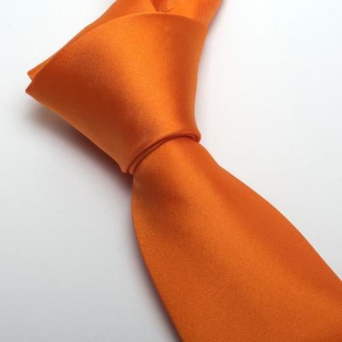 Cravate Orange Fashion Slim 100% Microfibre