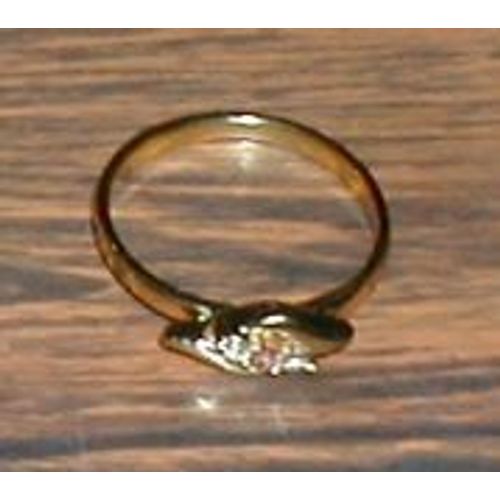 Bague Plaquée Or Avec Pierres Incrustées