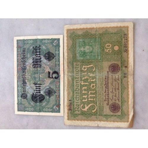 2 Billets De 5 Et 50 Mark - Reichsbank - Berlin