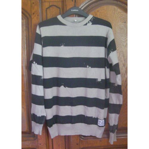 Pull Rayé Marque C&a - Taille 170/176 (18 Ans)