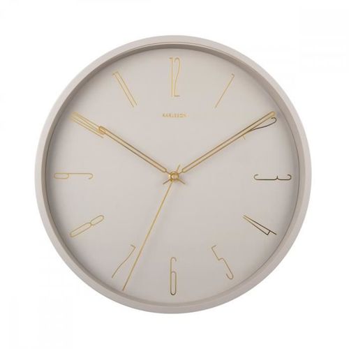 Horloge murale Belle Numbers - Present Time - Gris -