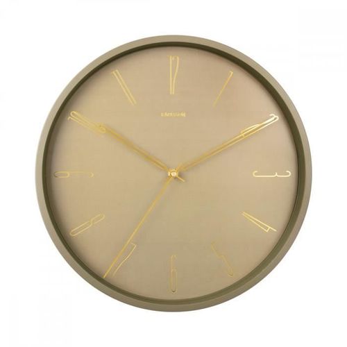 Horloge murale Belle Numbers - Present Time - Vert -