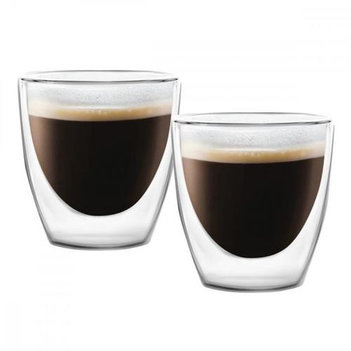 Set De 2 Tasses À Expresso Double Paroi 80ml - Vialli Design - Transparent -