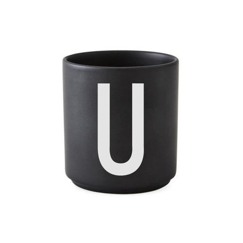 Tasse Noire Design Letters - Design Letters - Noir - U
