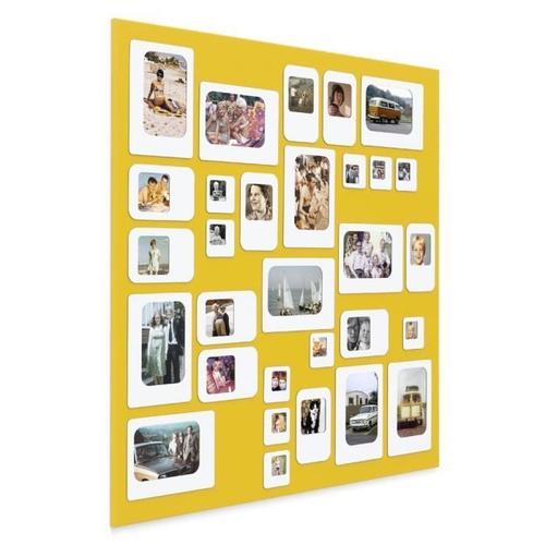 Cadre photos design pêle mêle M30 - Presse Citron - Jaune -