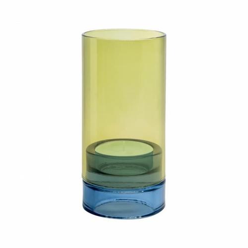 Photophore en verre soufflé H19.5cm - Remember - Jaune -