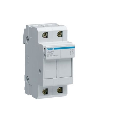 HAGER - Lot de 6x Coupe circuit 2P 1000V DC L38 2 modules