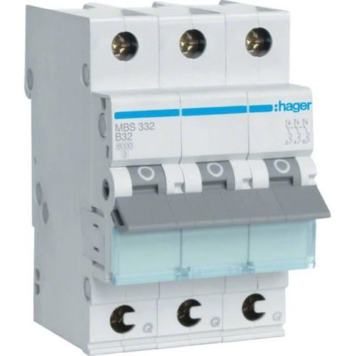 Disjoncteur Hager MBS332 MBS332 triphasé 32 A 230 V, 400 V 1 pc(s)
