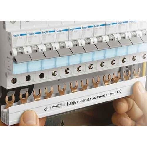 HAGER KDN380A PHASENSCHIENE 3P GABEL 16MM² 80A 12M