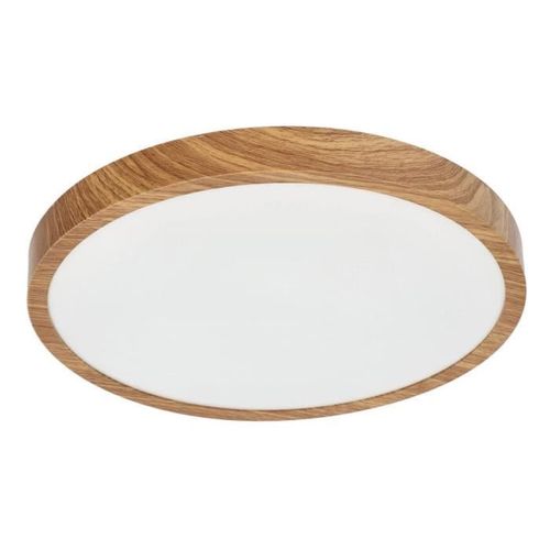 Plafonnier PERETI 18W anneau en couleur de bois 29.5cm 3000K 1800lm IP44 EDO Solutions