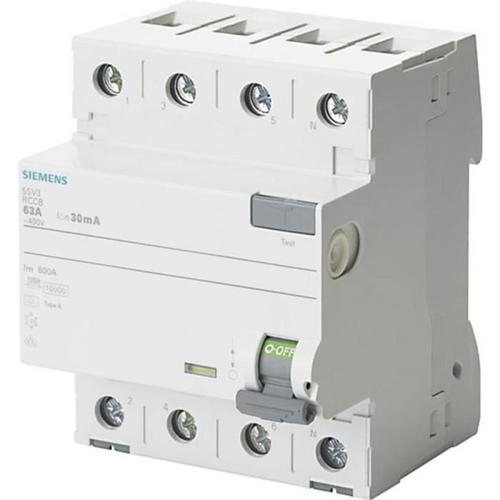 Disjoncteur différentiel Siemens 5SV3346-6 4 pôles 63 A 0.03 A 400 V 1 pc(s)