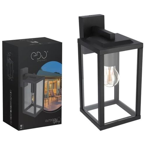Applique Extérieure Étanche Ip44 Gaia T E27 Noir Edo777369 Garden Line