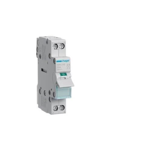 HAGER HAGER SBN216 - NON AUTOMATIQUE 2 POLES INTERRUPTEUR 16A MOD 1