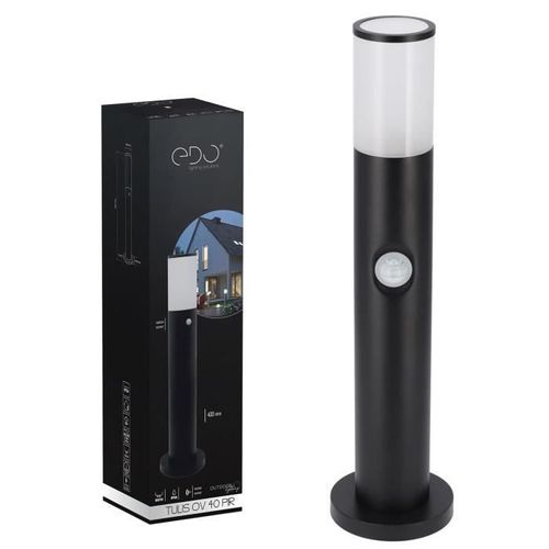 Borne De Jardin Tulis Ov 40 Détecteur De Mouvement Pir Gu10 Noir Ip54 Garden Line Edo