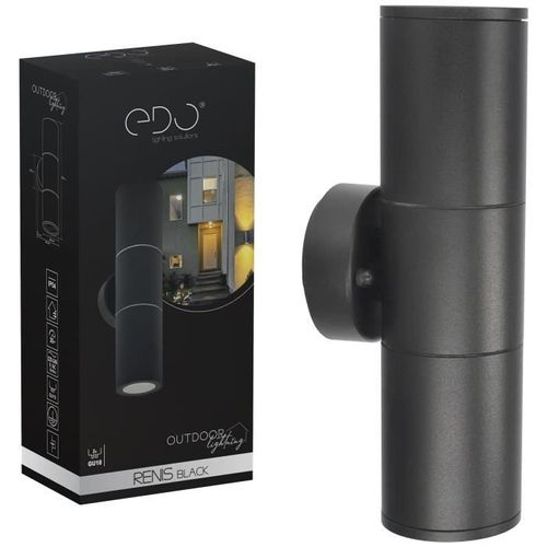 Applique Murale Extérieur Renis Edo Black 2xgu10 Ip54 Noir Garden Line