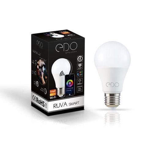 Ampoule Ruva Edo Wifi Led E27 10w Rgbw 2700-6500k 806lm Tuya Smart