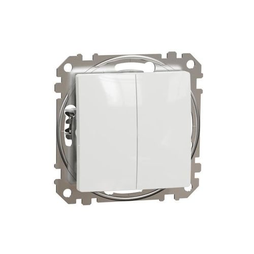 Interrupteur va-et-vient double blanc IP20 SDD111108 Sedna Design Schneider