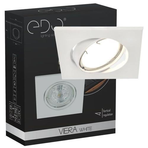 Applique Murale Viera Carré Blanc Ip20 Edo
