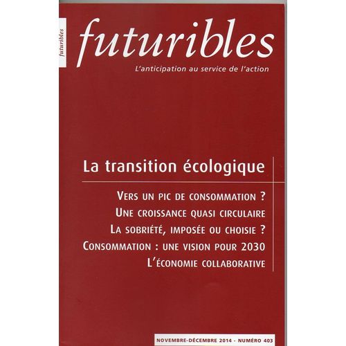 Futuribles 403 La Transition Écologique