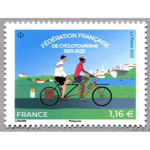 France 2023, Très Beau Timbre Neuf** Luxe Yvert 5704, Centenaire De La Fédération Française De Cyclotourisme.