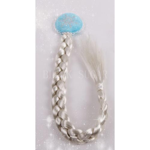 Perruque Natte Cheveux Elsa La Reine Des Neiges Pour Enfant Fixation Barette Look  Elsa Déguisement Parfait