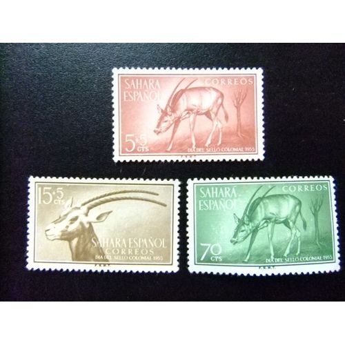 Sahara Español 1955 - Fauna - Edifil Nº 123 / 125 (*)