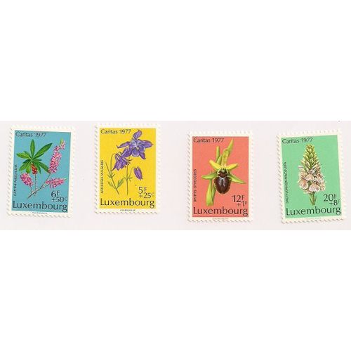 Luxembourg- Lot De 4 Timbres Fleurs Neufs